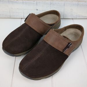 Easy Spirit Women's Eliana Clog Size 6.5 Brown Slip On Mules Comfort Shoes